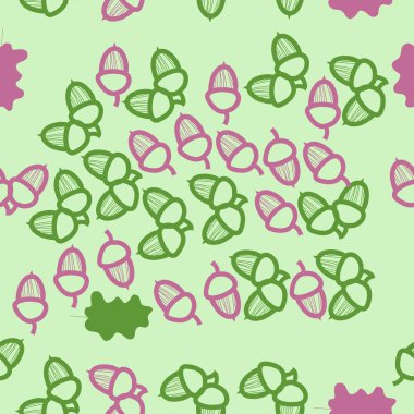 kopya alanı ile soyut basit meşe palamudu desen