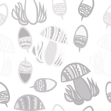 Soyut basit mantar Dikişsiz desen