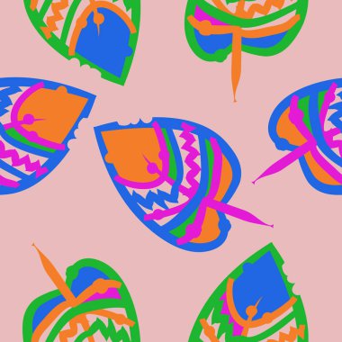 Soyut basit yaprakların kusursuz deseni