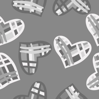 Renkli kalpler ile dikişsiz vektör illüstrasyon