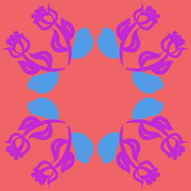 Soyut basit çiçeklerin kusursuz deseni