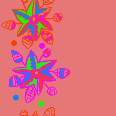 Soyut basit çiçeklerin kusursuz deseni