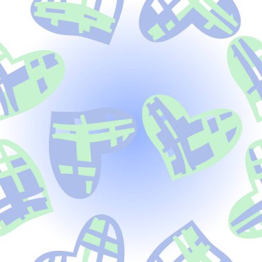 Renkli kalpler ile dikişsiz vektör illüstrasyon