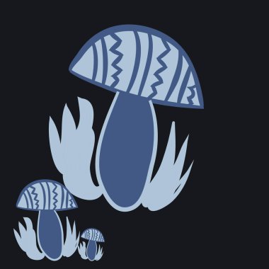 Soyut basit mantar Dikişsiz desen