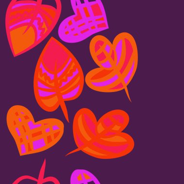 Soyut basit yaprakların kusursuz deseni