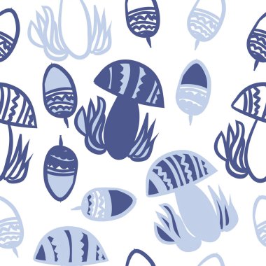 Soyut basit mantar Dikişsiz desen