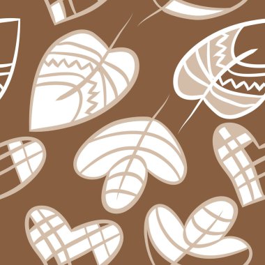 Soyut renkli yaprakları Dikişsiz deseni