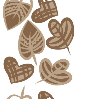 Soyut basit yaprakların kusursuz deseni