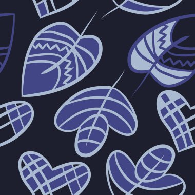 Soyut renkli yaprakları Dikişsiz deseni