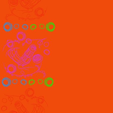 çizgi sanat kuş, vektör illüstrasyon ile dikişsiz desen