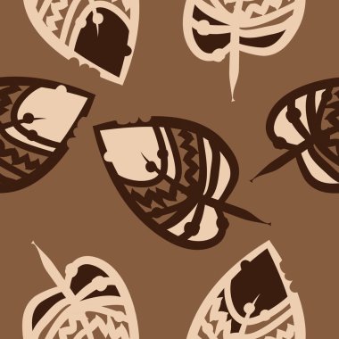 Soyut basit yaprakların kusursuz deseni