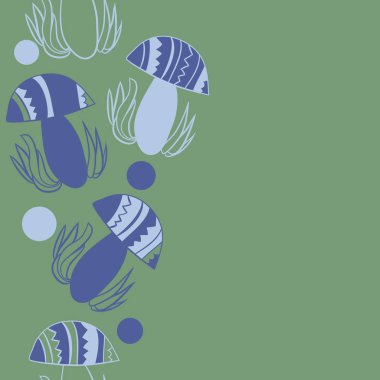 Soyut basit mantar Dikişsiz desen