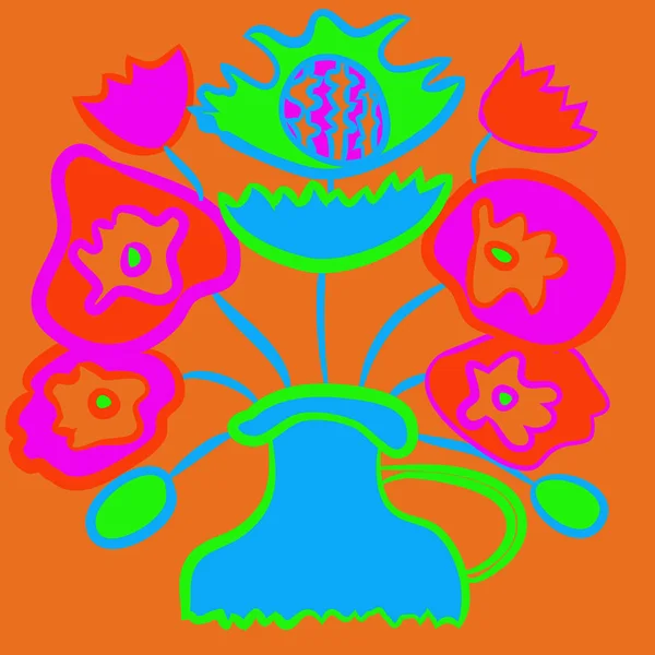 Patrón Color Floral Abstracto — Vector de stock