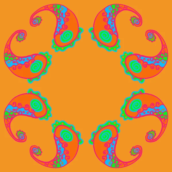 Abstracto Patrón Floral Simple Con Espacio Copia — Vector de stock