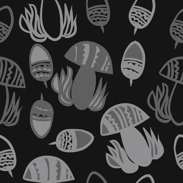 Soyut basit mantar Dikişsiz desen