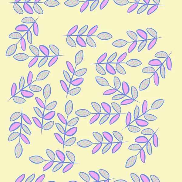 Abstracto Patrón Floral Simple Con Espacio Copia — Archivo Imágenes Vectoriales