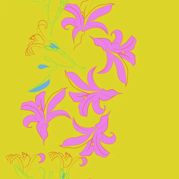 kopya alanı ile soyut basit çiçek deseni