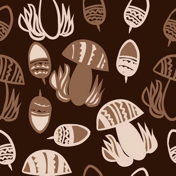 Soyut basit mantar Dikişsiz desen