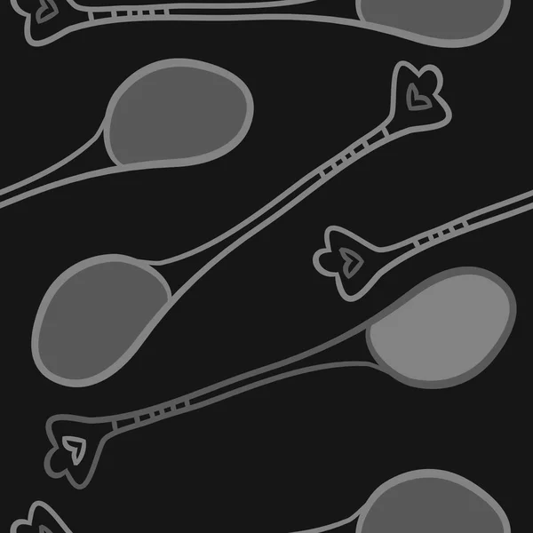 Modello Senza Soluzione Continuità Cucchiai Colorati Astratti — Vettoriale Stock