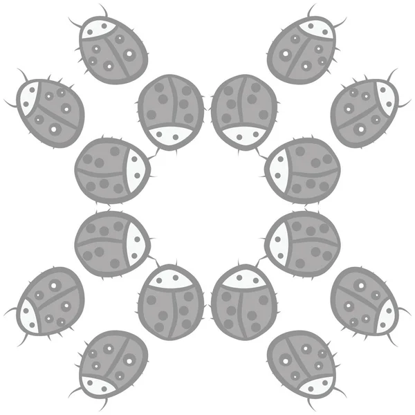 コピースペースを持つ抽象的なシンプルなカブトムシパターン — ストックベクタ
