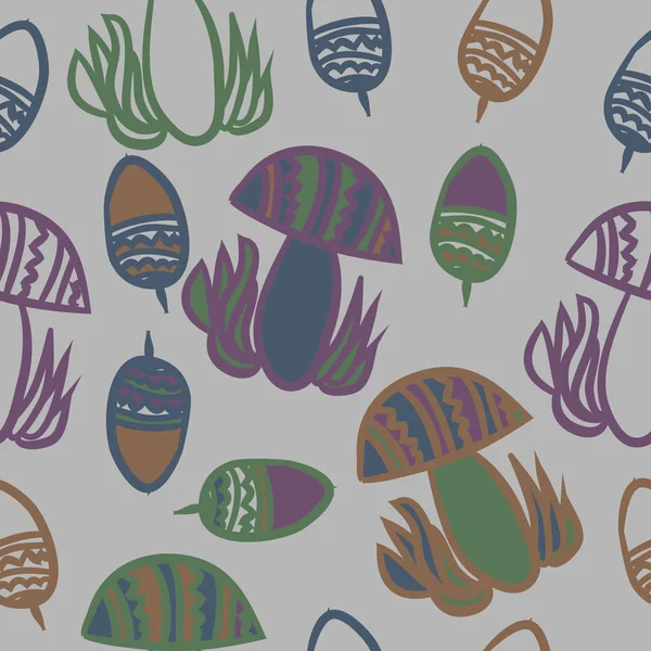 Soyut basit mantar Dikişsiz desen