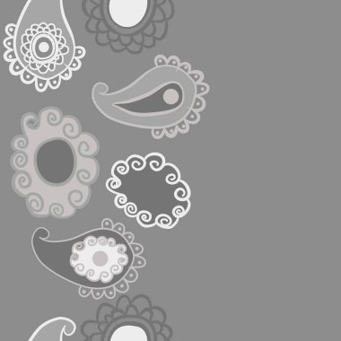 Paisley süs ile dikişsiz soyut desen