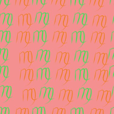 Dağınık sembollerle kesintisiz soyut desen