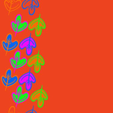 Sonbahar teması ile dikişsiz dikey desen. Vektör çizimi