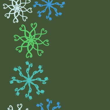 Basit renkli kar taneleri ile dikişsiz desen