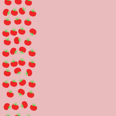 Soyut domates elemanları ile Arka plan, modern sebze desen tasarımı