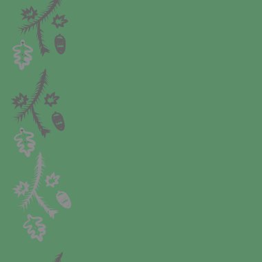 Çizgi sanat bitkileri ile dikişsiz etnik desen