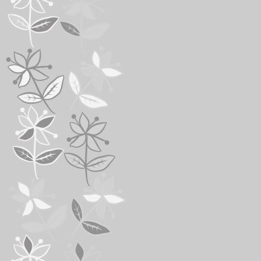 Yaprakları ile dikişsiz soyut çiçek deseni