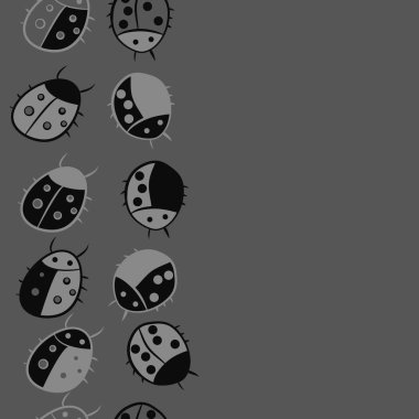 uğur böcekleri karikatür vektör illüstrasyon