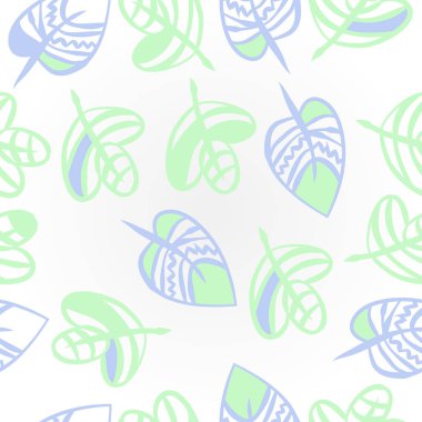 Soyut basit yaprakların kusursuz deseni