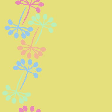 Soyut basit çiçeklerin kusursuz deseni