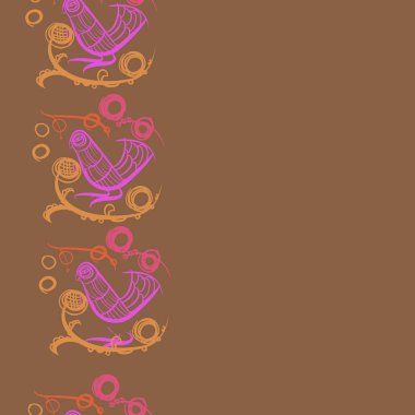 Soyut basit kuşlar Dikişsiz desen