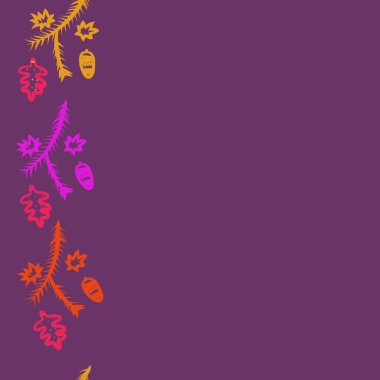 Çizgi sanat bitkileri ile dikişsiz etnik desen