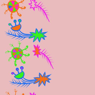 Soyut basit dalların ve bitkilerin kusursuz deseni