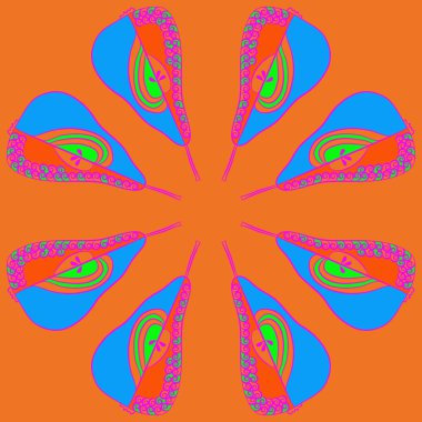 Modern arka plan tasarımında soyut desenli armutlar