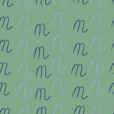 Akrep, oğlak burçlarının dikişsiz deseni. Vektör çizimi