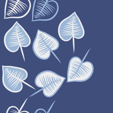 Yaprakları ile dikişsiz soyut desen, modern arka plan