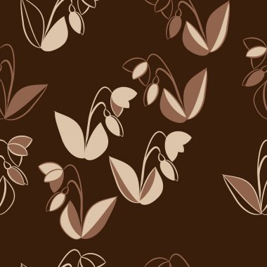 Soyut renkli çiçek seamless modeli