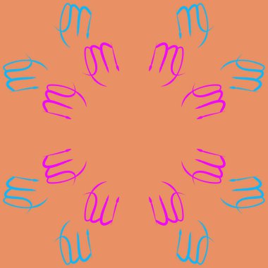 Zodiac Signs Dikişsiz desen. Vektör Illustration