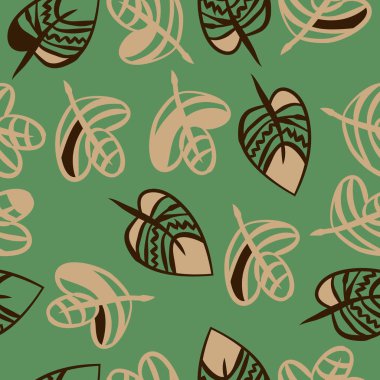 Soyut basit yaprakların kusursuz deseni