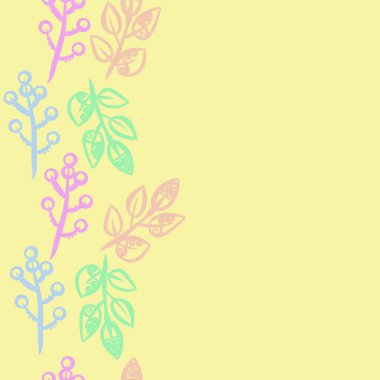 kopya alanı ile soyut basit çiçek deseni