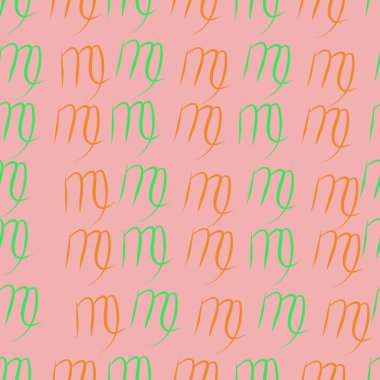 Dağınık sembollerle kesintisiz soyut desen