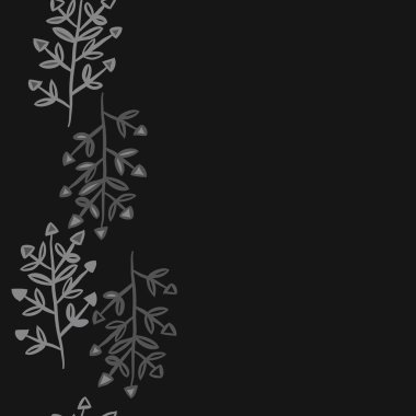 Yapraklarla soyut basit dalların kusursuz deseni