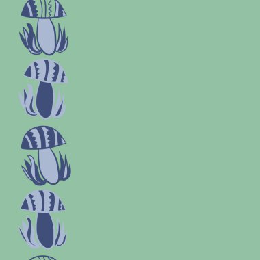 Renkli mantarlar ile dikişsiz soyut desen