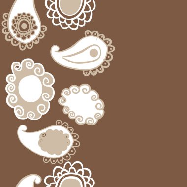 Paisley süs ile dikişsiz soyut desen