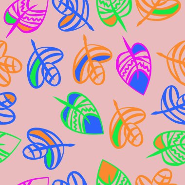 Soyut basit yaprakların kusursuz deseni